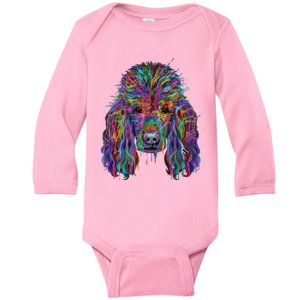 Splash Art Poodle Long Sleeve Poodle Owners Gifts Long Sleeve T Baby Long Sleeve Bodysuit