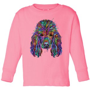 Splash Art Poodle Long Sleeve Poodle Owners Gifts Long Sleeve T Toddler Long Sleeve Shirt