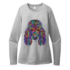 Splash Art Poodle Long Sleeve Poodle Owners Gifts Long Sleeve T Womens CVC Long Sleeve Shirt