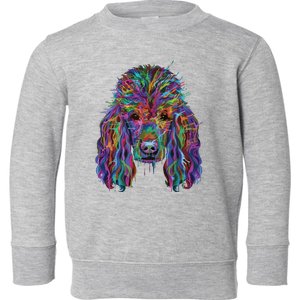 Splash Art Poodle Long Sleeve Poodle Owners Gifts Long Sleeve T Toddler Sweatshirt