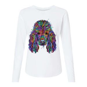 Splash Art Poodle Long Sleeve Poodle Owners Gifts Long Sleeve T Womens Cotton Relaxed Long Sleeve T-Shirt