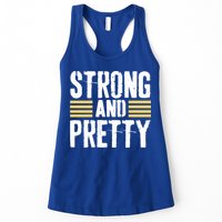 Strong And Pretty Funny Fitness Gym Gift Womens Tank Top