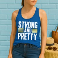 Strong And Pretty Funny Fitness Gym Gift Womens Tank Top