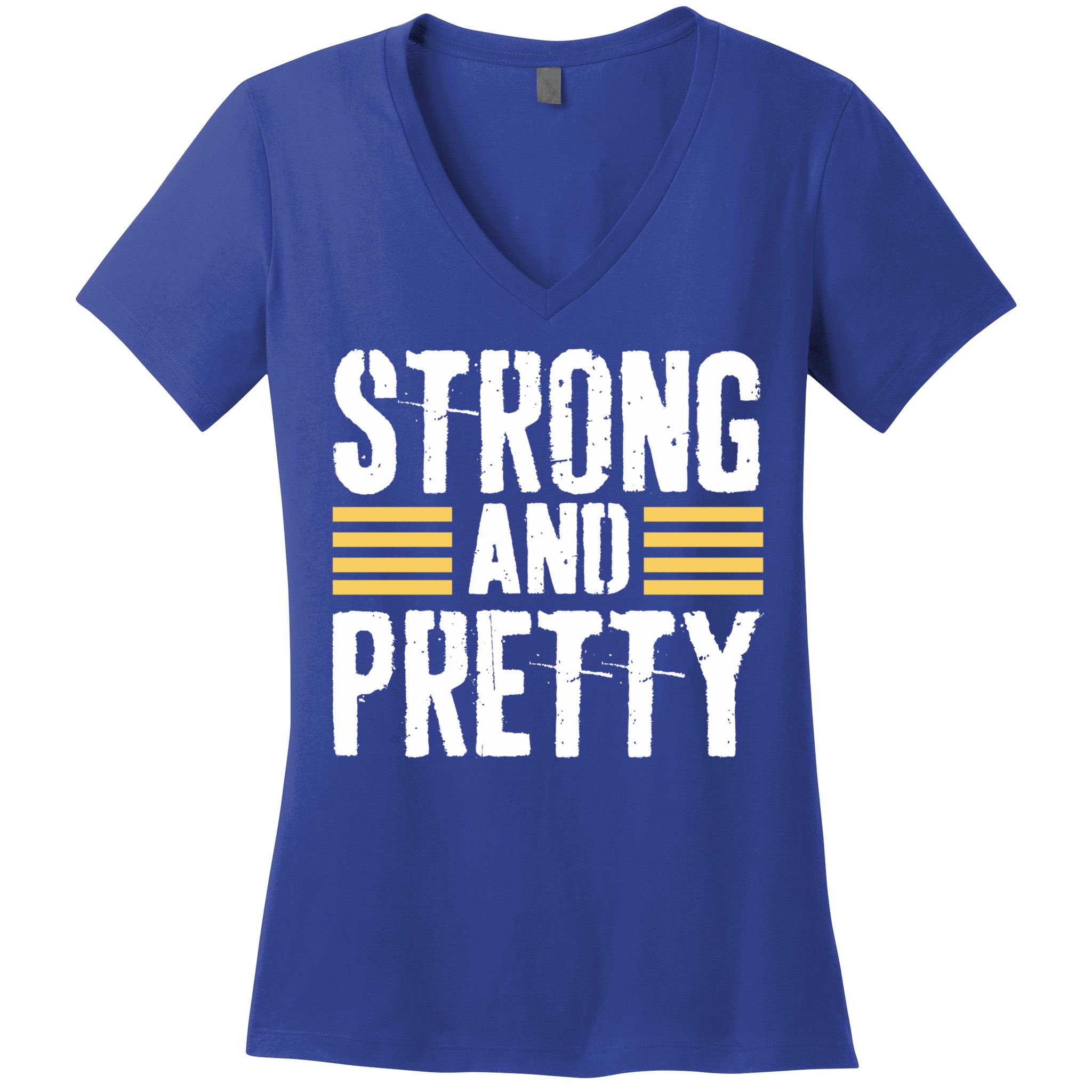Strong And Pretty Funny Fitness Gym Gift Women's V-Neck T-Shirt