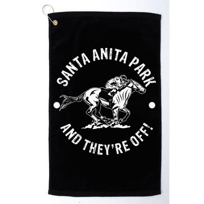 Santa Anita Park Racetrack Horse Racing Equestrian Golf Towel