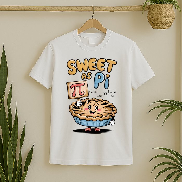 Sweet as pi for kids Funny Pi Day Spiral Pi Math T-Shirt