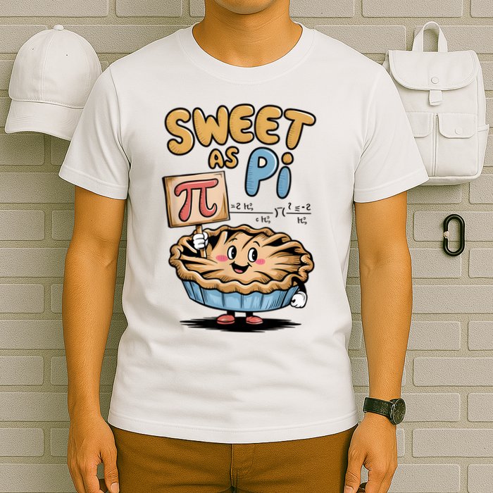 Sweet as pi for kids Funny Pi Day Spiral Pi Math T-Shirt