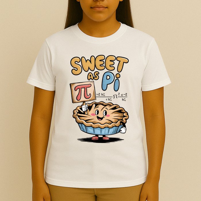 Sweet as pi for kids Funny Pi Day Spiral Pi Math T-Shirt