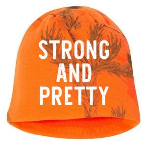 Strong And Pretty Funny Gym Workout Fitness Gift Christmas Cool Gift Kati - Camo Knit Beanie