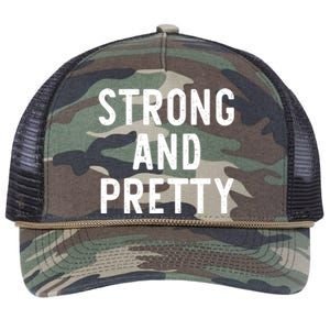 Strong And Pretty Funny Gym Workout Fitness Gift Christmas Cool Gift Retro Rope Trucker Hat Cap