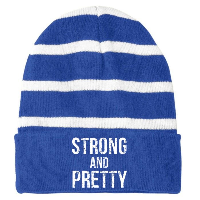 Strong And Pretty Gift Striped Beanie with Solid Band