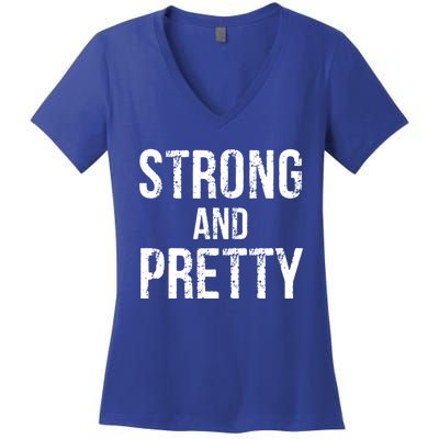 Strong And Pretty Gift Women's V-Neck T-Shirt