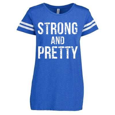 Strong And Pretty Gift Enza Ladies Jersey Football T-Shirt