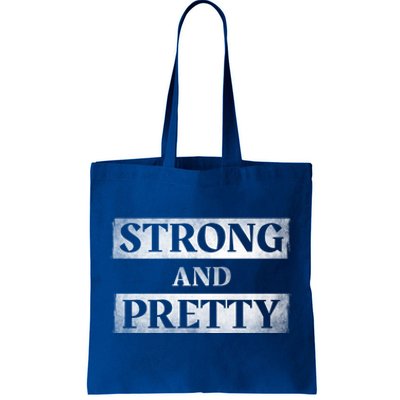 Strong And Pretty Gym Fitness Workout Strong Great Gift Tote Bag