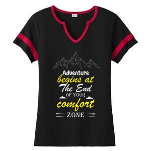 Summer Adventure Quote Ladies Halftime Notch Neck Tee