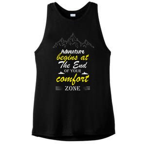 Summer Adventure Quote Ladies PosiCharge Tri-Blend Wicking Tank