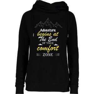 Summer Adventure Quote Womens Funnel Neck Pullover Hood