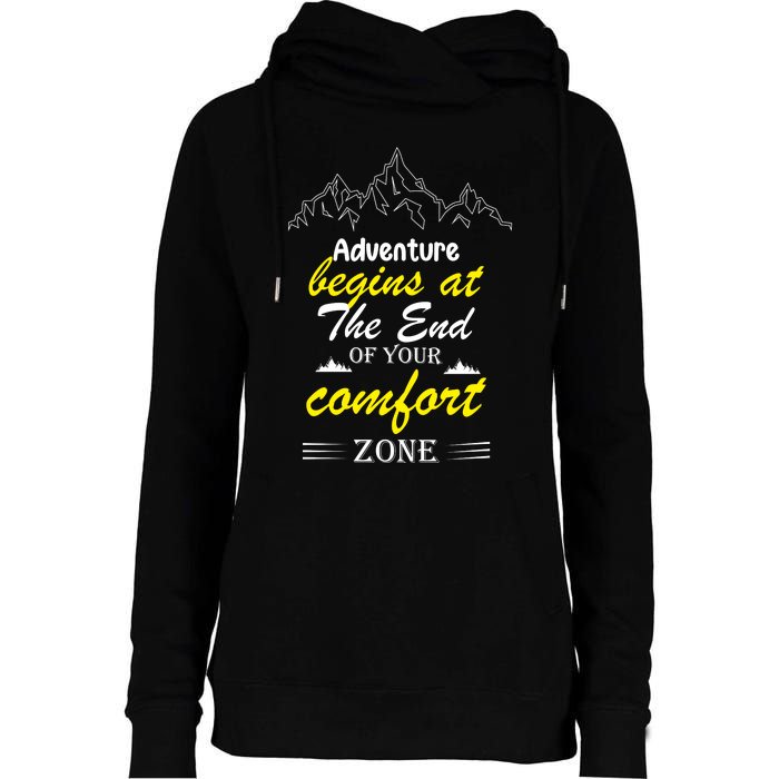 Summer Adventure Quote Womens Funnel Neck Pullover Hood