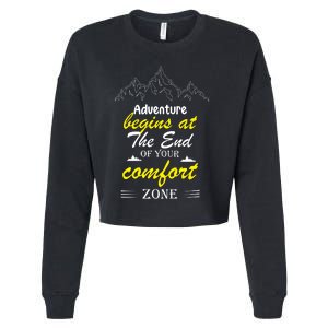 Summer Adventure Quote Cropped Pullover Crew