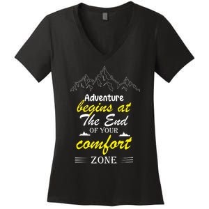 Summer Adventure Quote Women's V-Neck T-Shirt