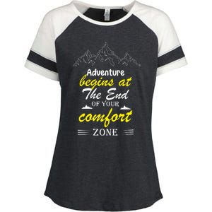 Summer Adventure Quote Enza Ladies Jersey Colorblock Tee