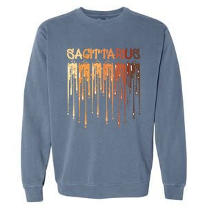 Sagittarius Afro Queen Black Zodiac Birthday Great Gift Garment-Dyed Sweatshirt