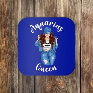 Streetwise Aquarius Queen Brunette Sexy January February Gift Coaster