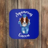 Streetwise Aquarius Queen Brunette Sexy January February Gift Coaster