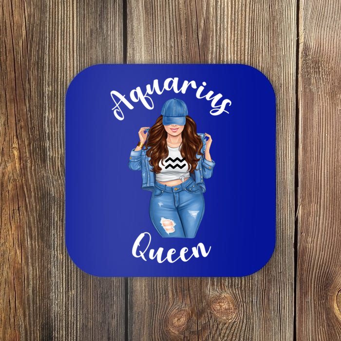 Streetwise Aquarius Queen Brunette Sexy January February Gift Coaster