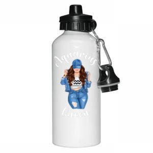 Streetwise Aquarius Queen Brunette Sexy January February Gift Aluminum Water Bottle