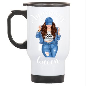 Streetwise Aquarius Queen Brunette Sexy January February Gift Stainless Steel Travel Mug