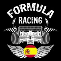 Spanish Auto Race Spain Flag Formula Racing Car Blueprint Gift Doggie Tank