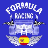 Spanish Auto Race Spain Flag Formula Racing Car Blueprint Gift Womens T-Shirt