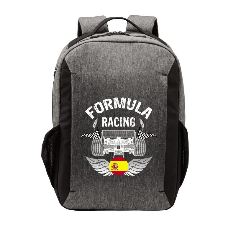 Spanish Auto Race Spain Flag Formula Racing Car Blueprint Gift Vector Backpack