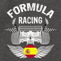 Spanish Auto Race Spain Flag Formula Racing Car Blueprint Gift Vector Backpack