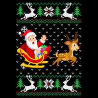Santa And Reindeer Ugly Christmas Backpack