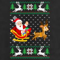 Santa And Reindeer Ugly Christmas Adult Drive Performance Visor