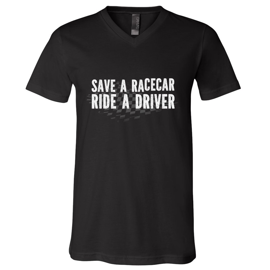 Save A Racecar Ride A Driver V-Neck T-Shirt