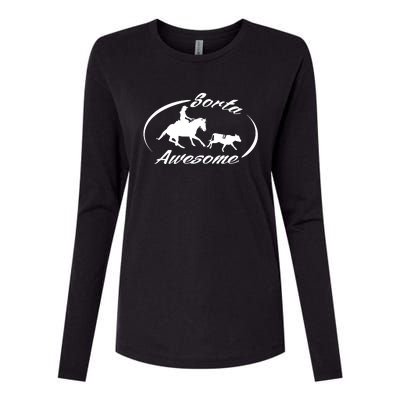 Sorta Awesome Ranch Sorting Western Horse Funny Cow Country Womens Cotton Relaxed Long Sleeve T-Shirt