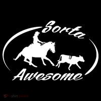 Sorta Awesome Ranch Sorting Western Horse Funny Cow Country Button