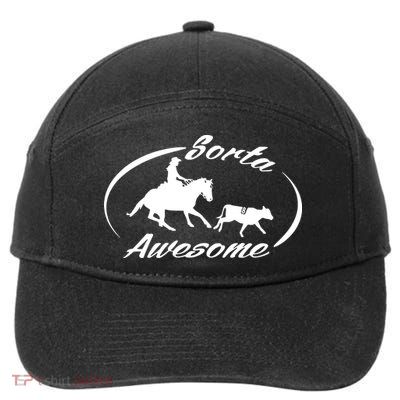 Sorta Awesome Ranch Sorting Western Horse Funny Cow Country 7-Panel Snapback Hat