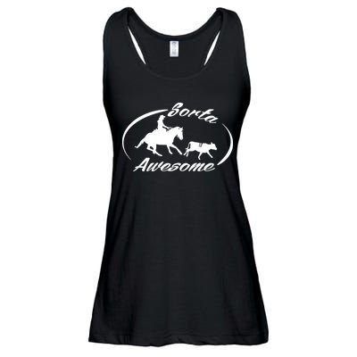 Sorta Awesome Ranch Sorting Western Horse Funny Cow Country Ladies Essential Flowy Tank