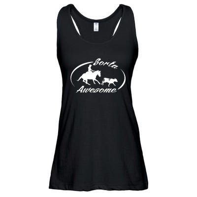 Sorta Awesome Ranch Sorting Western Horse Funny Cow Country Ladies Essential Flowy Tank