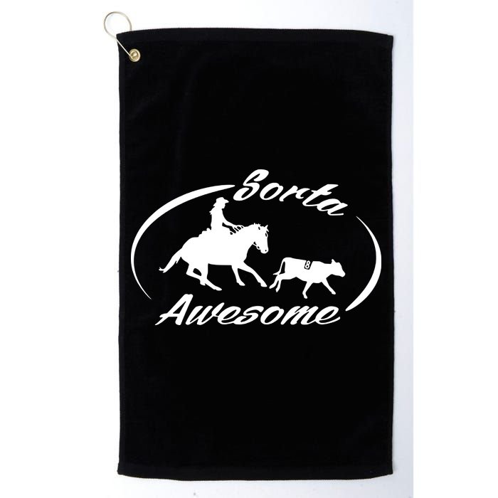 Sorta Awesome Ranch Sorting Western Horse Funny Cow Country Golf Towel
