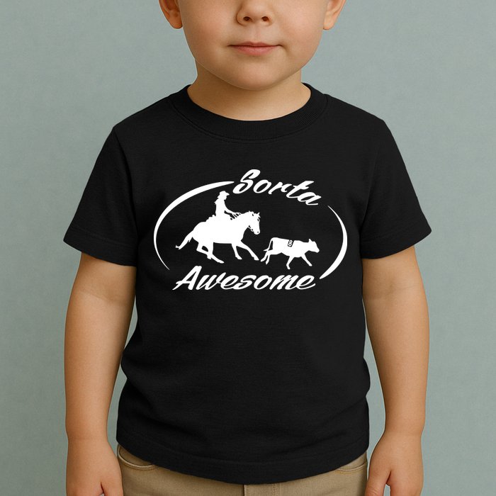 Sorta Awesome Ranch Sorting Western Horse Funny Cow Country Toddler T-Shirt