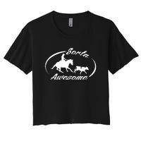 Sorta Awesome Ranch Sorting Western Horse Funny Cow Country Women's Crop Top Tee