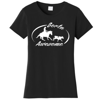 Sorta Awesome Ranch Sorting Western Horse Funny Cow Country Women's T-Shirt