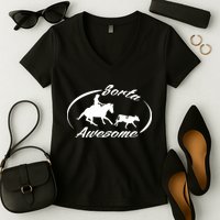 Sorta Awesome Ranch Sorting Western Horse Funny Cow Country Women's V-Neck T-Shirt