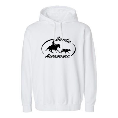 Sorta Awesome Ranch Sorting Western Horse Funny Cow Country Garment-Dyed Fleece Hoodie