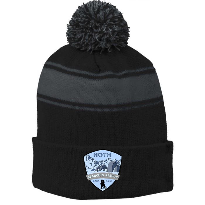 Search And Rescue Stripe Pom Pom Beanie